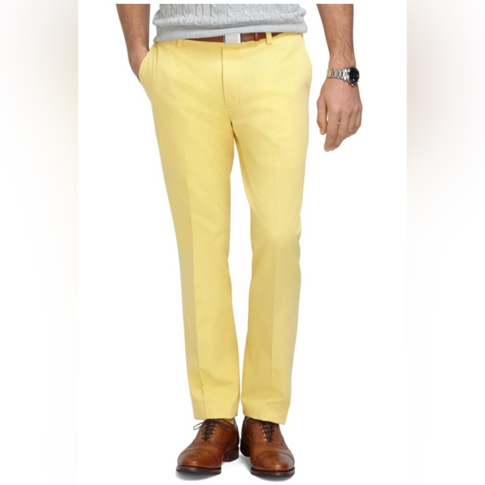 Like New Brooks Brothers Yellow Chino Milano Fit